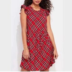 NWT Vineyard Vines Women’s Tartan Plaid Ruffle Tiered Dress- Size 2
